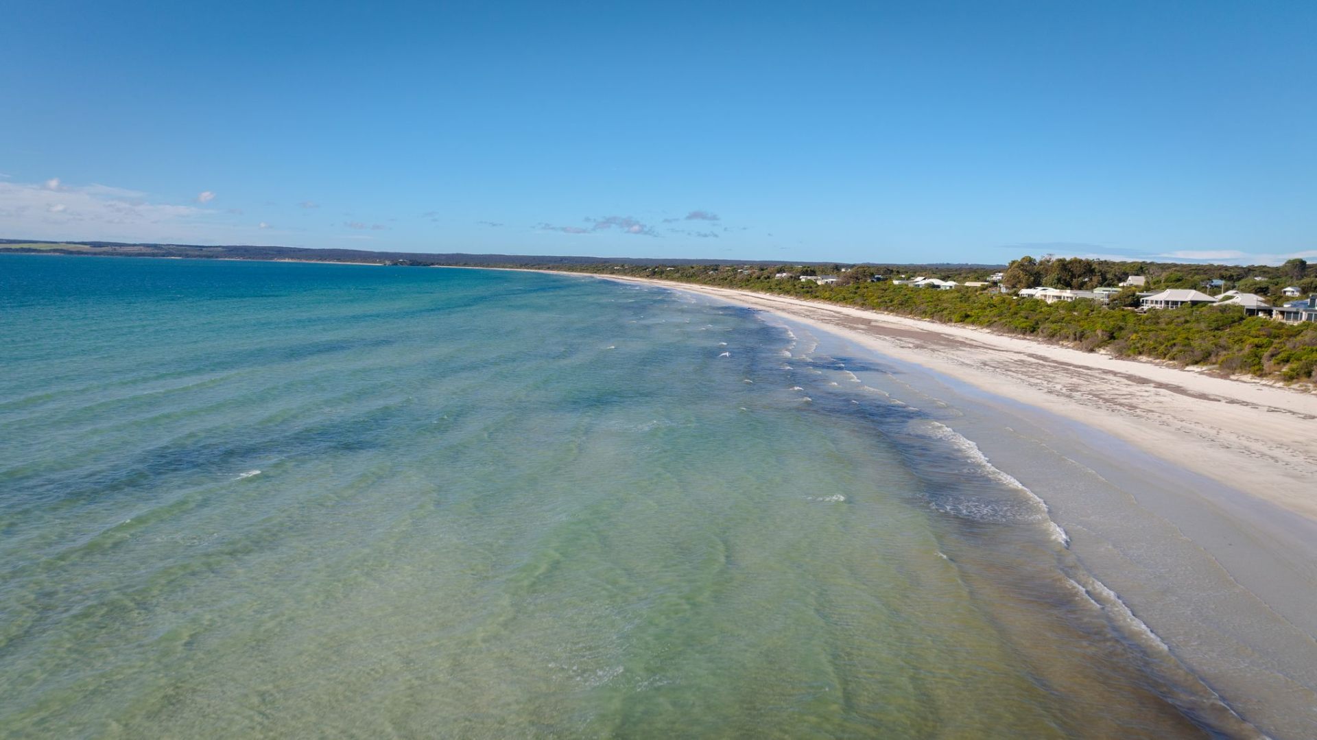 Aerial view of the beach